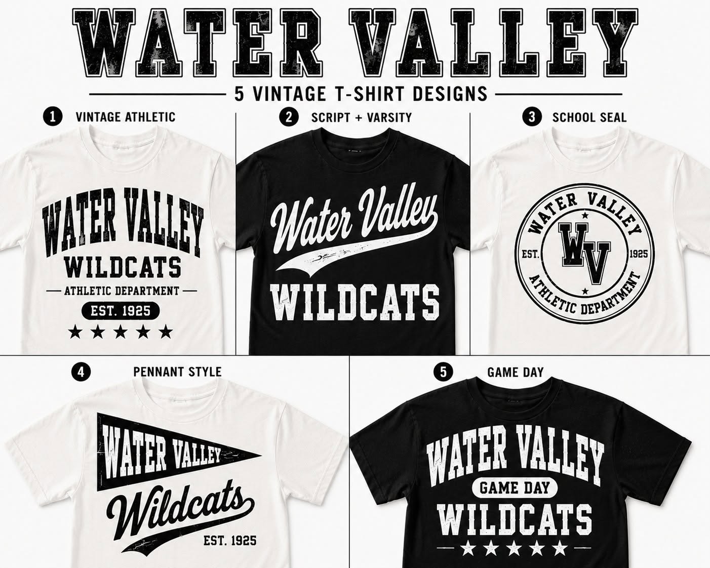 Water Valley Vintage Game Day Tee| Wildcats| Spirit| Sports| Football