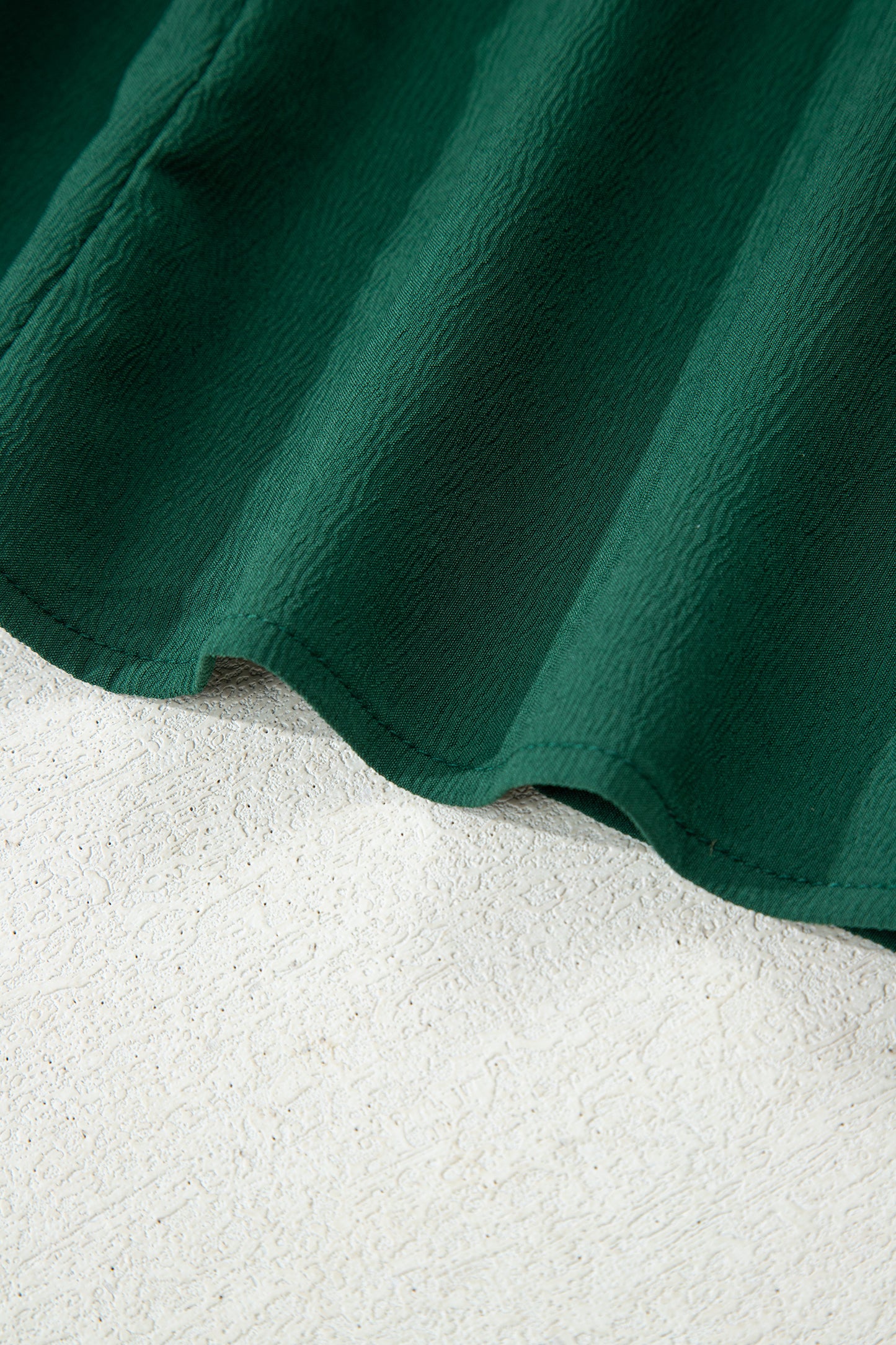 Blackish Green Solid Long Sleeve Button V Neck Tiered Maxi Dress